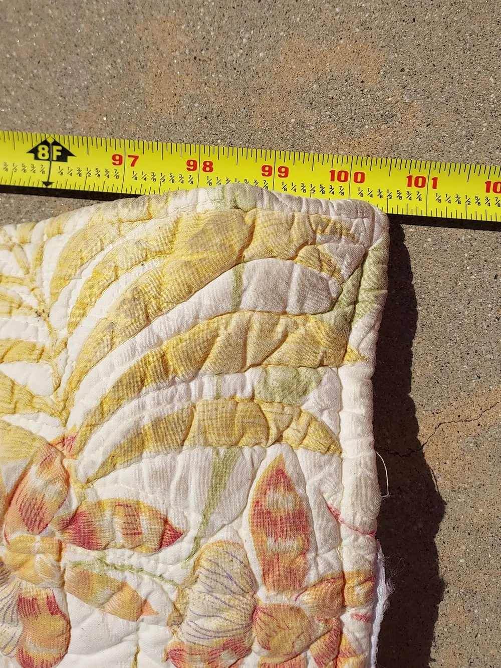 VTG Liz Claiborne BON AIRE Tropical Botanical Floral Quilt King/Queen 92x100